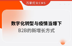 數字化轉型與疫情當爆下，B2B的新增長方式｜萬家推云平臺